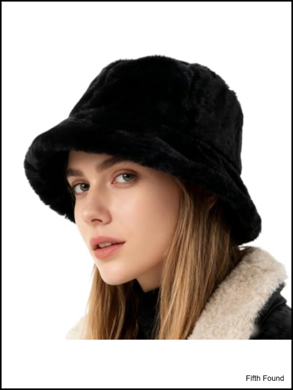 Faux Fur Bucket Hat Women Leopard Print Fuzzy Warm Cozy